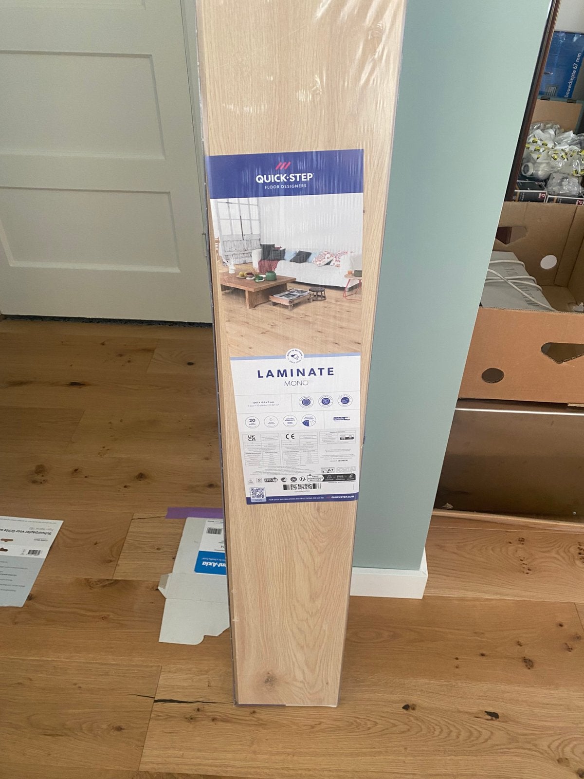 Quickstep laminaat baikal natural oak 7 mm, 2 pakken, Ophalen, 50 tot 150 cm, Nieuw, Minder dan 5 m²