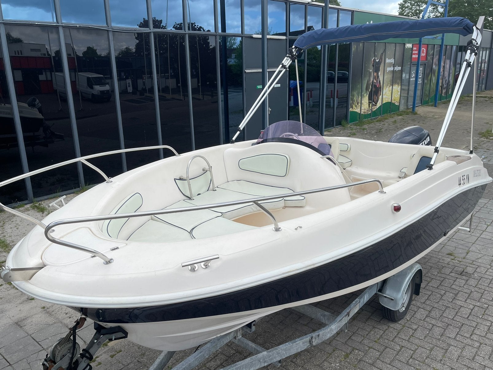 Mazury 500 Consoleboot selva 40pk 4takt Biminitop Trailer, Watersport en Boten, Ophalen, Overige merken, Gebruikt, Viertaktmotor