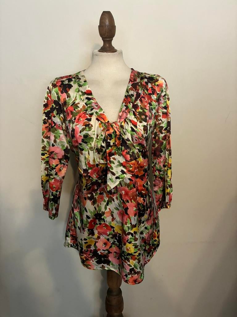 0039 ITALY BLOUSE/TUNIEK KLEURRIJK, Verzenden, Zo goed als nieuw, Maat 36 (S), Overige kleuren