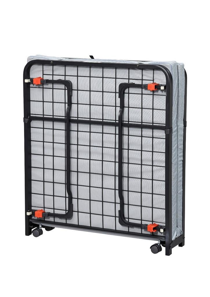 NORRUDDEN Logeerbed, zwart, 80x193 cm, Huis en Inrichting, Slaapkamer | Bedden, Ophalen, 90 cm, Eenpersoons, Zwart