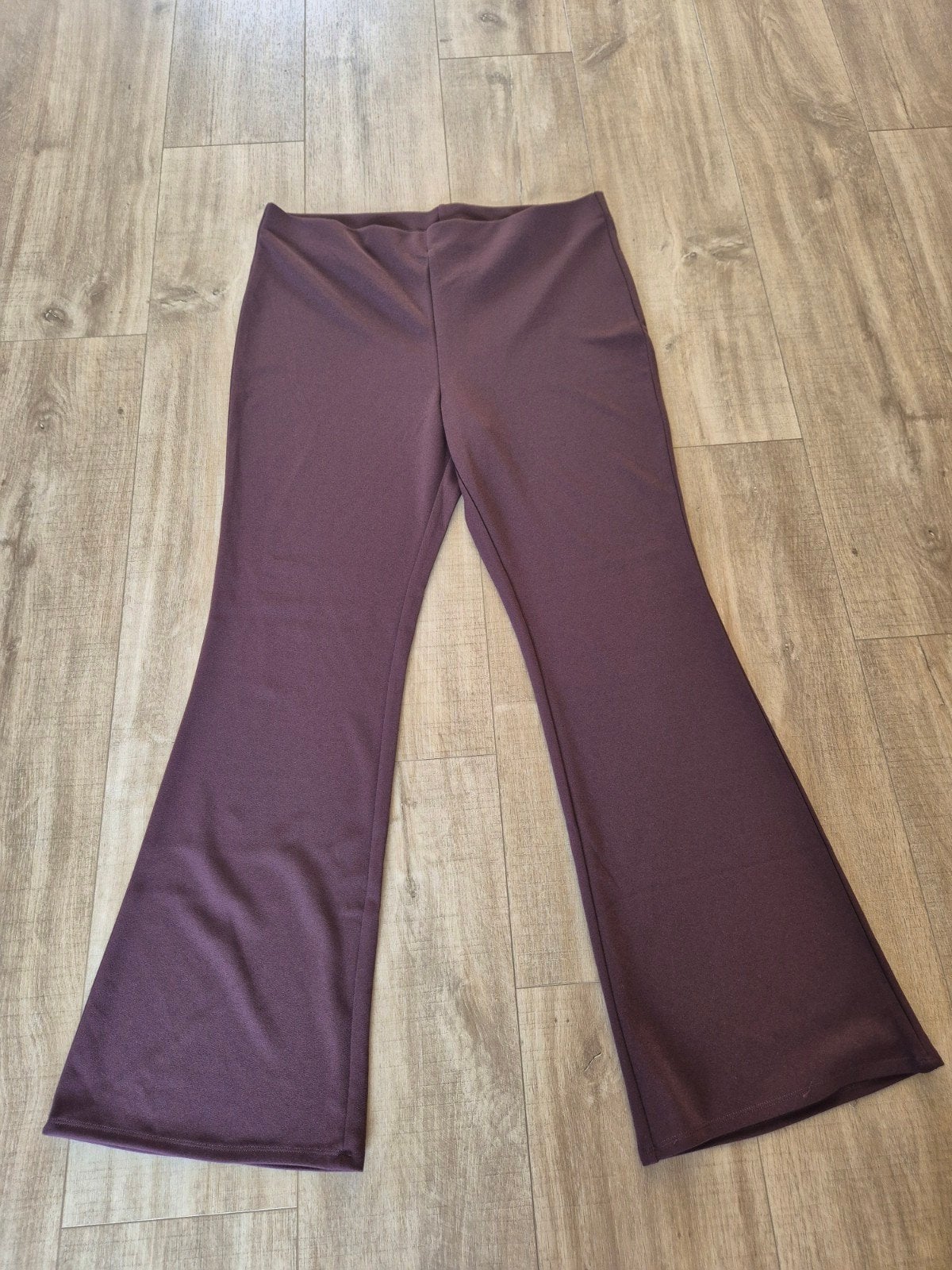 Bruine flared broek/legging H&M maat XL nieuw, Kleding | Dames, Broeken en Pantalons, H&M, Bruin, Maat 46/48 (XL) of groter, Nieuw