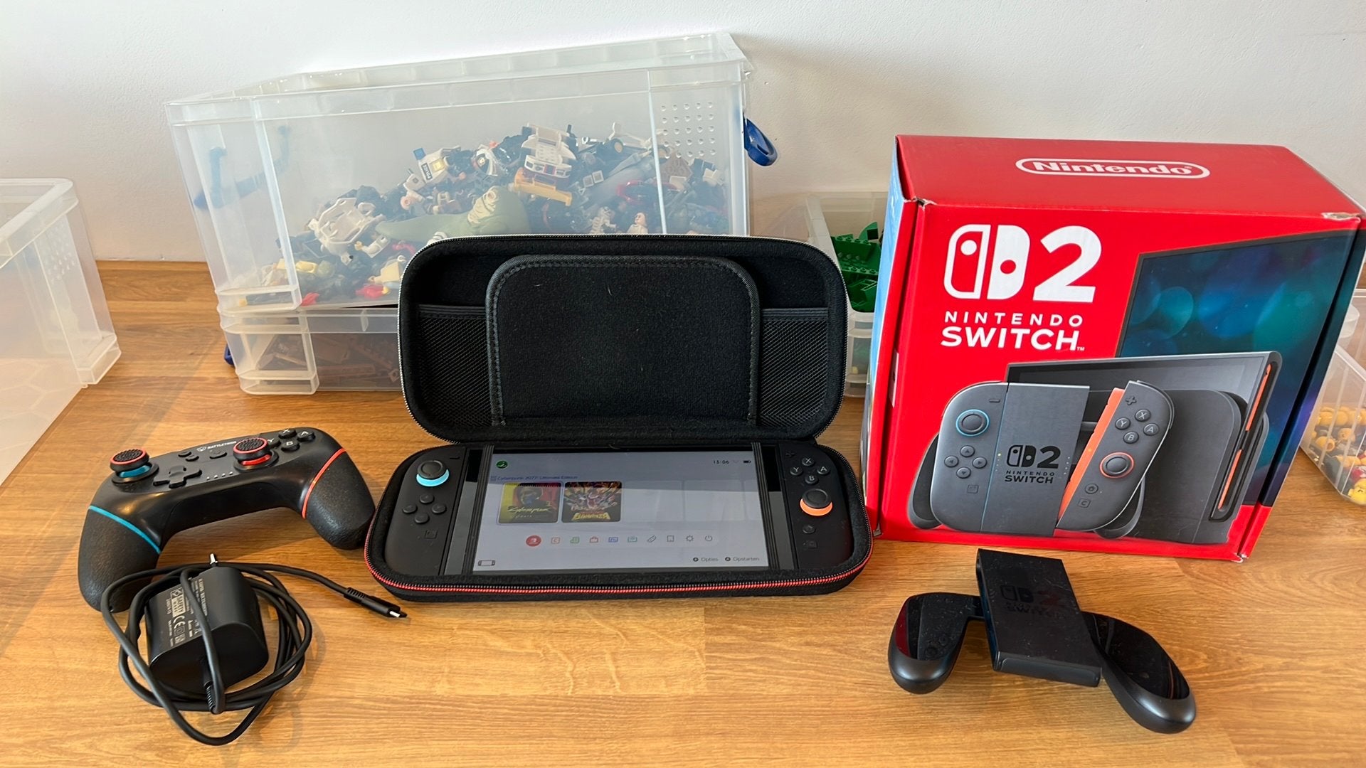 Nintendo switch 2 als nieuw met opbergcase en doos, Spelcomputers en Games, Ophalen of Verzenden, Zo goed als nieuw