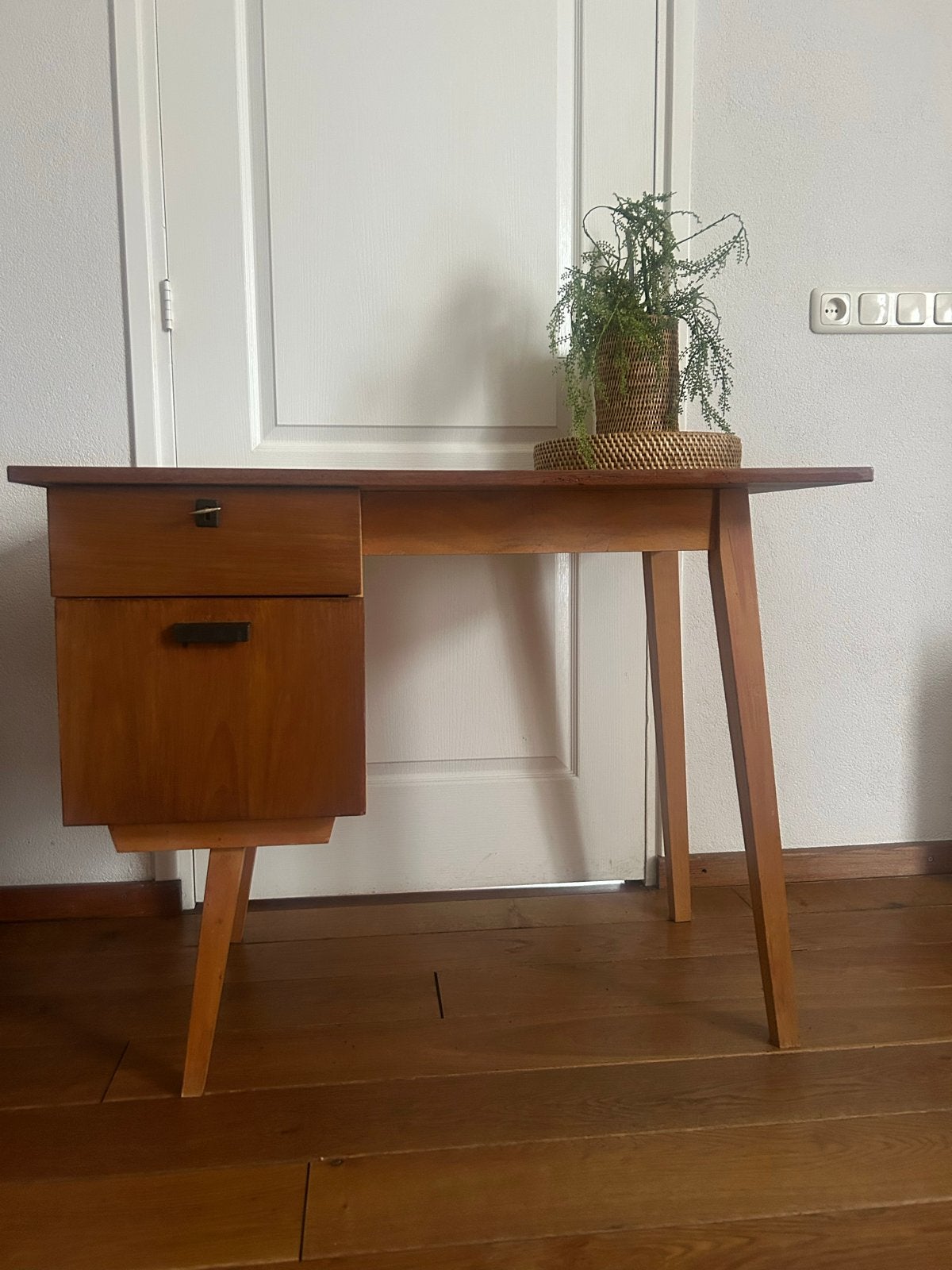 Vintage Midcentury Bureau Kaptafel Thuiswerkplek, Ophalen, Overige typen, Gebruikt, Vintage