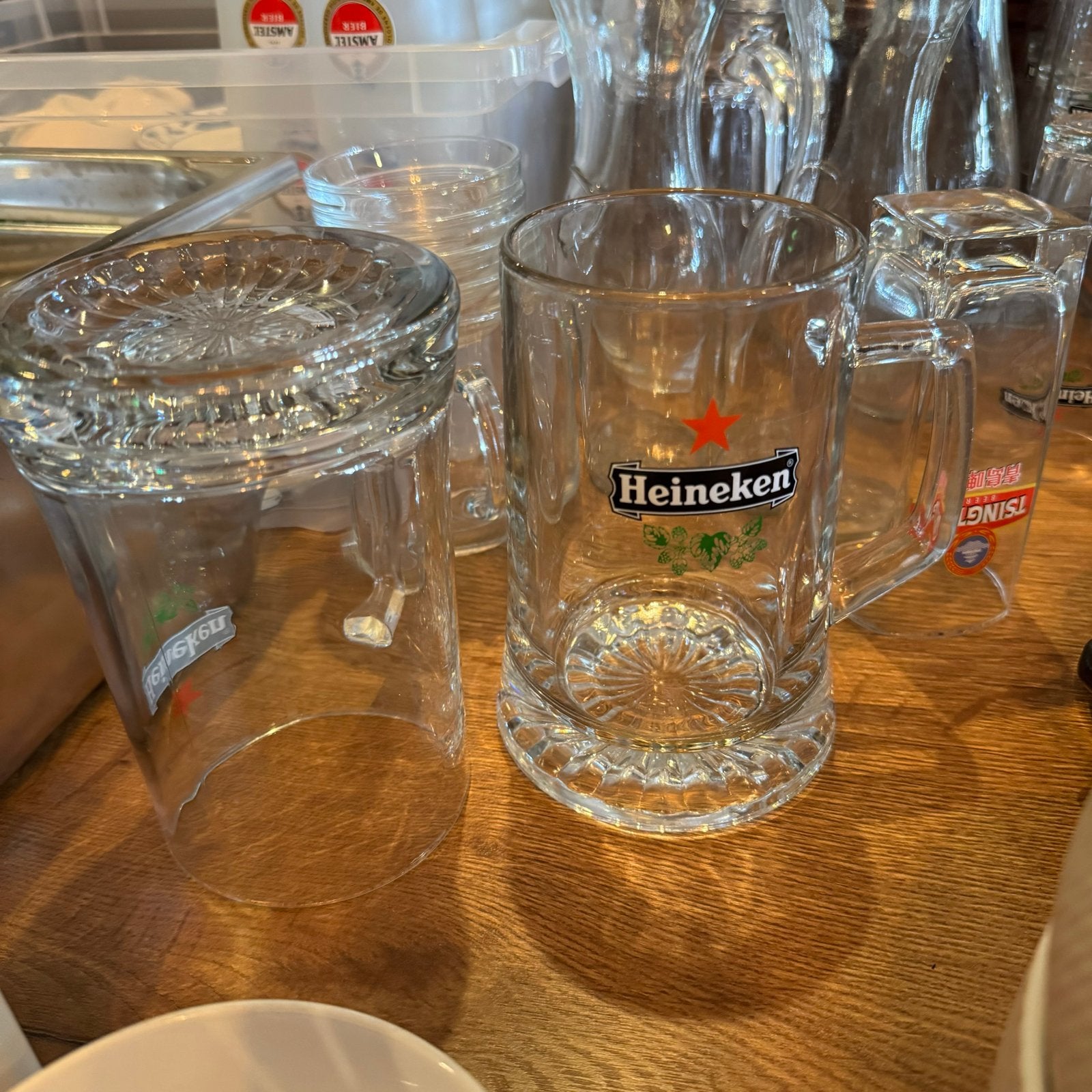 Heineken & Amstel bierglazen vanaf 0,20 - 0,5l, Ophalen of Verzenden, Gebruikt, Glas of Glazen, Heineken
