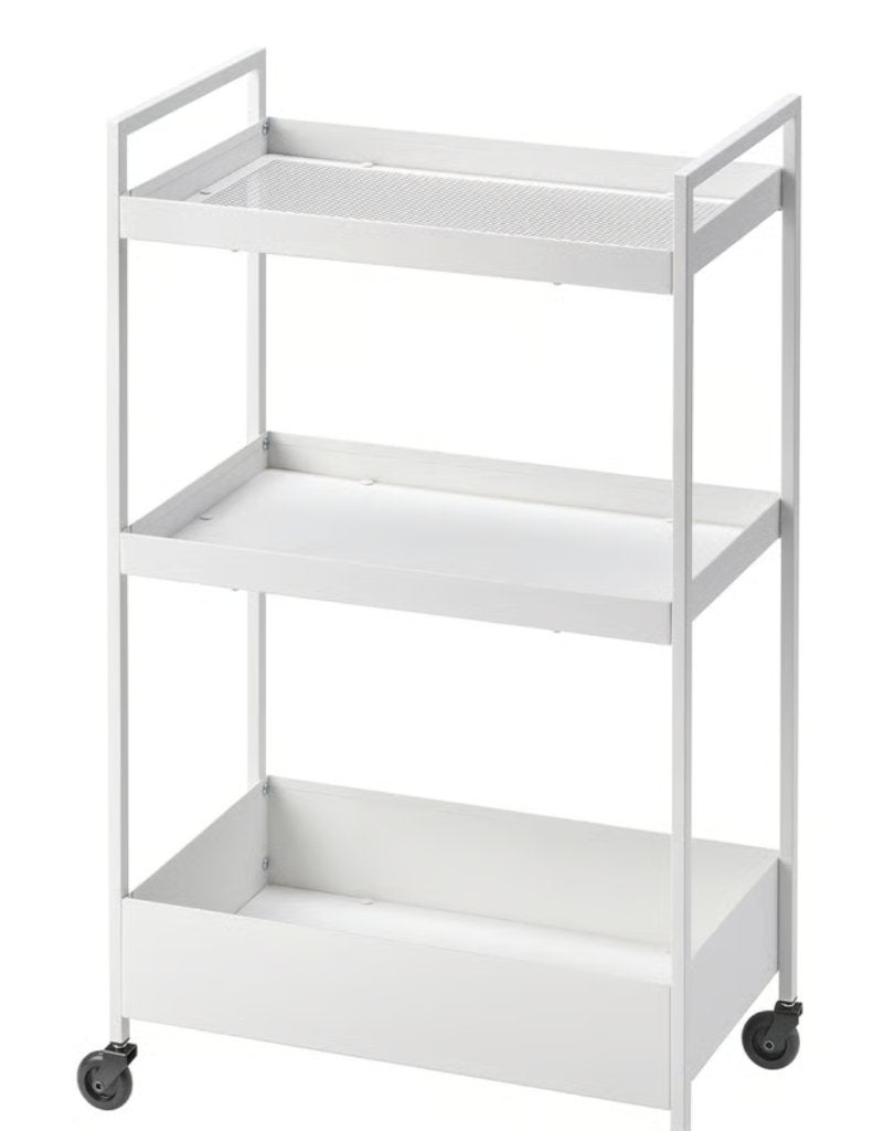 IKEA NISSAFORS Roltafel / Badkamer trolley wit, Ophalen, Overige typen, 50 tot 100 cm, Zo goed als nieuw