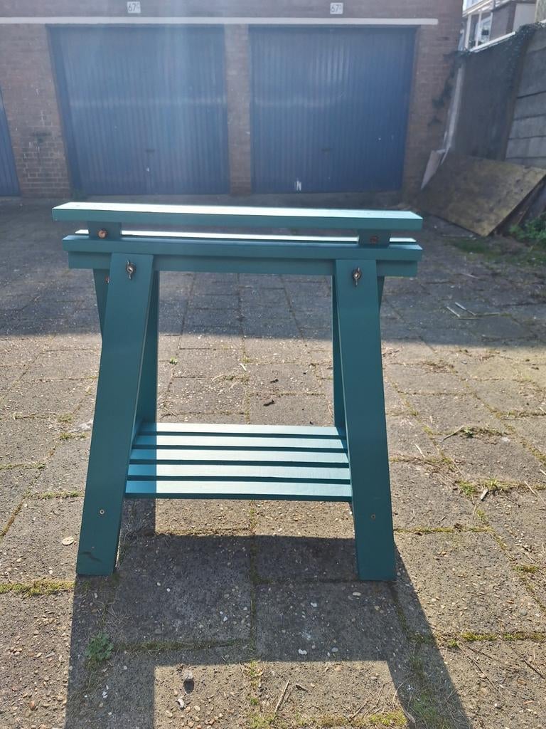IKEA schragen 70cm breed - Groen/Blauw, Ophalen, Gebruikt