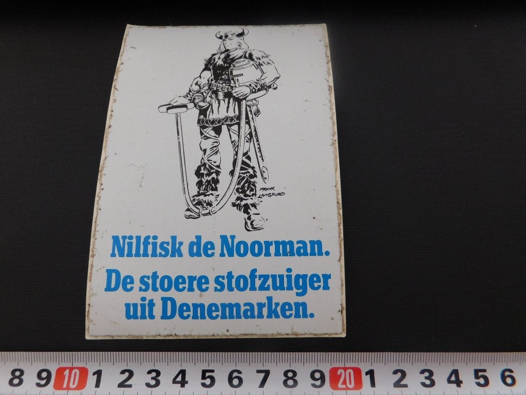 sticker Deursticker NILFISK de Noorman De stoere stofzuiger, Verzamelen, Ophalen, Zo goed als nieuw