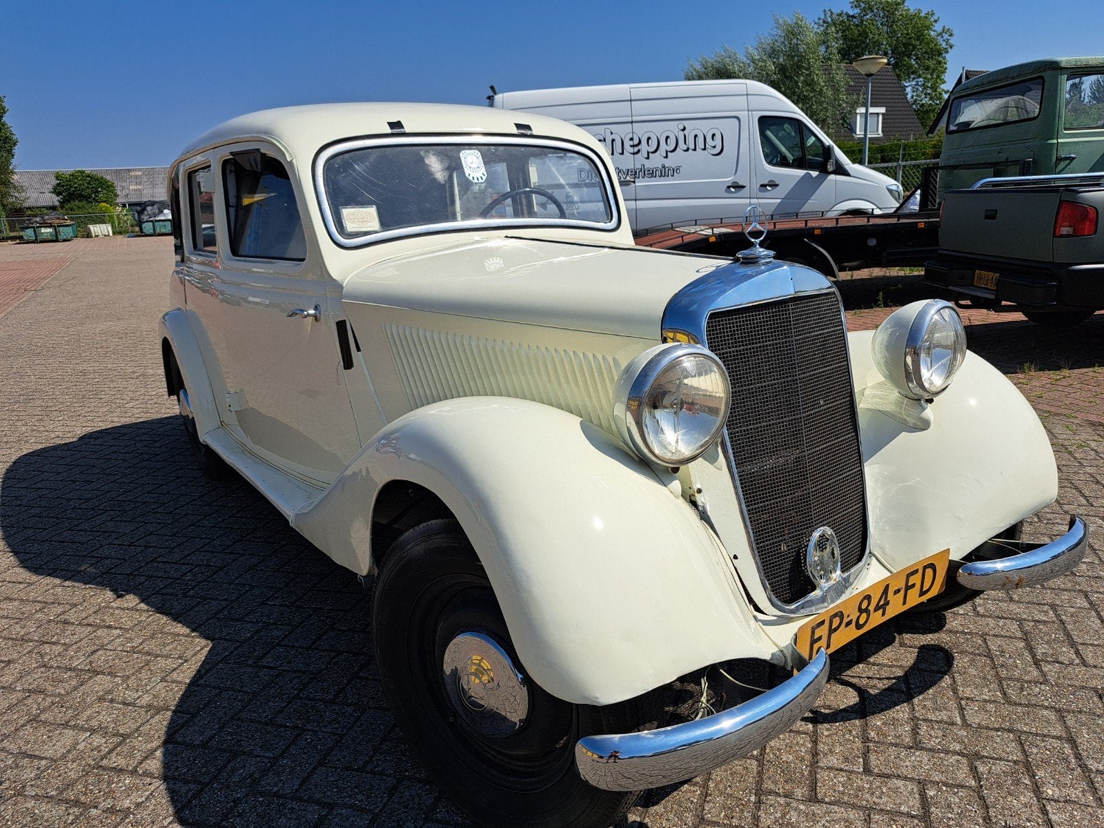 zeldzame mercedes 170 d 1951 inruil mogelijk, Auto's, Wit, Bedrijf, Te koop, Mercury