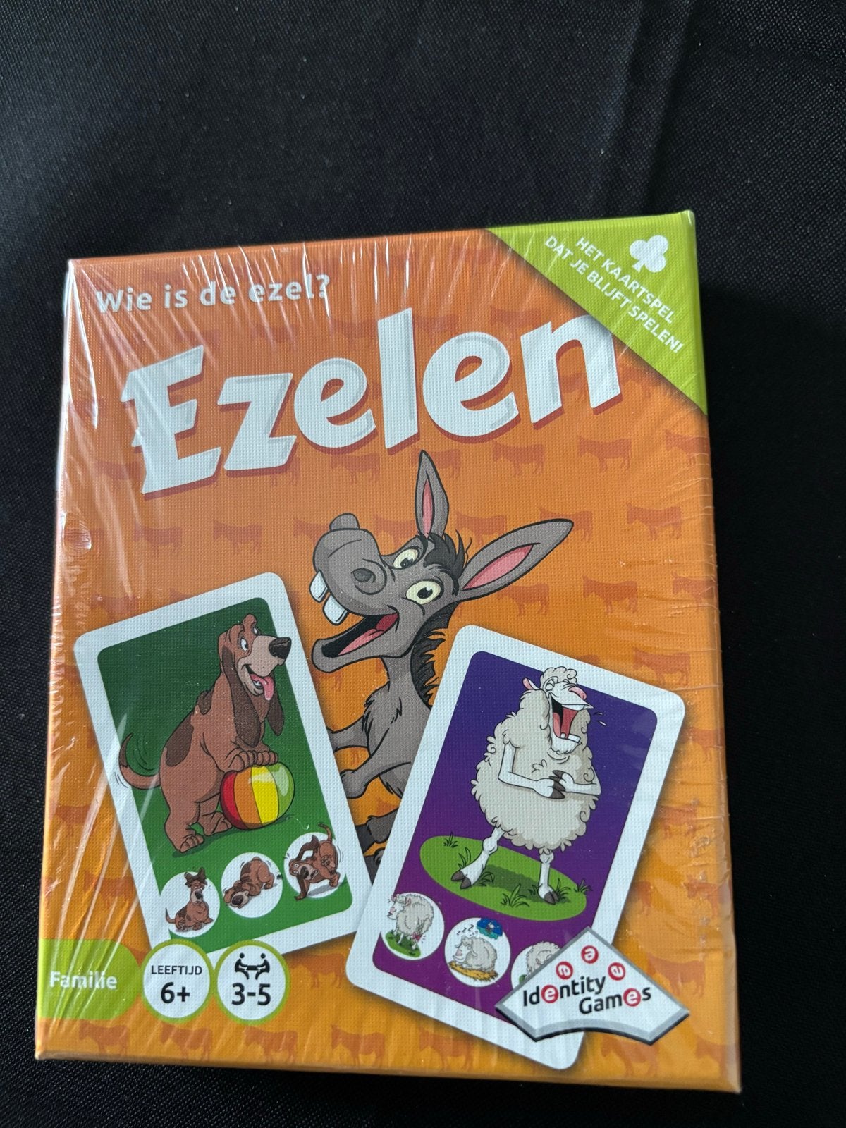 Ezelen Kaartspel - Wie is de ezel? (Nieuw in verpakking), Drie of vier spelers, Ophalen of Verzenden, Nieuw