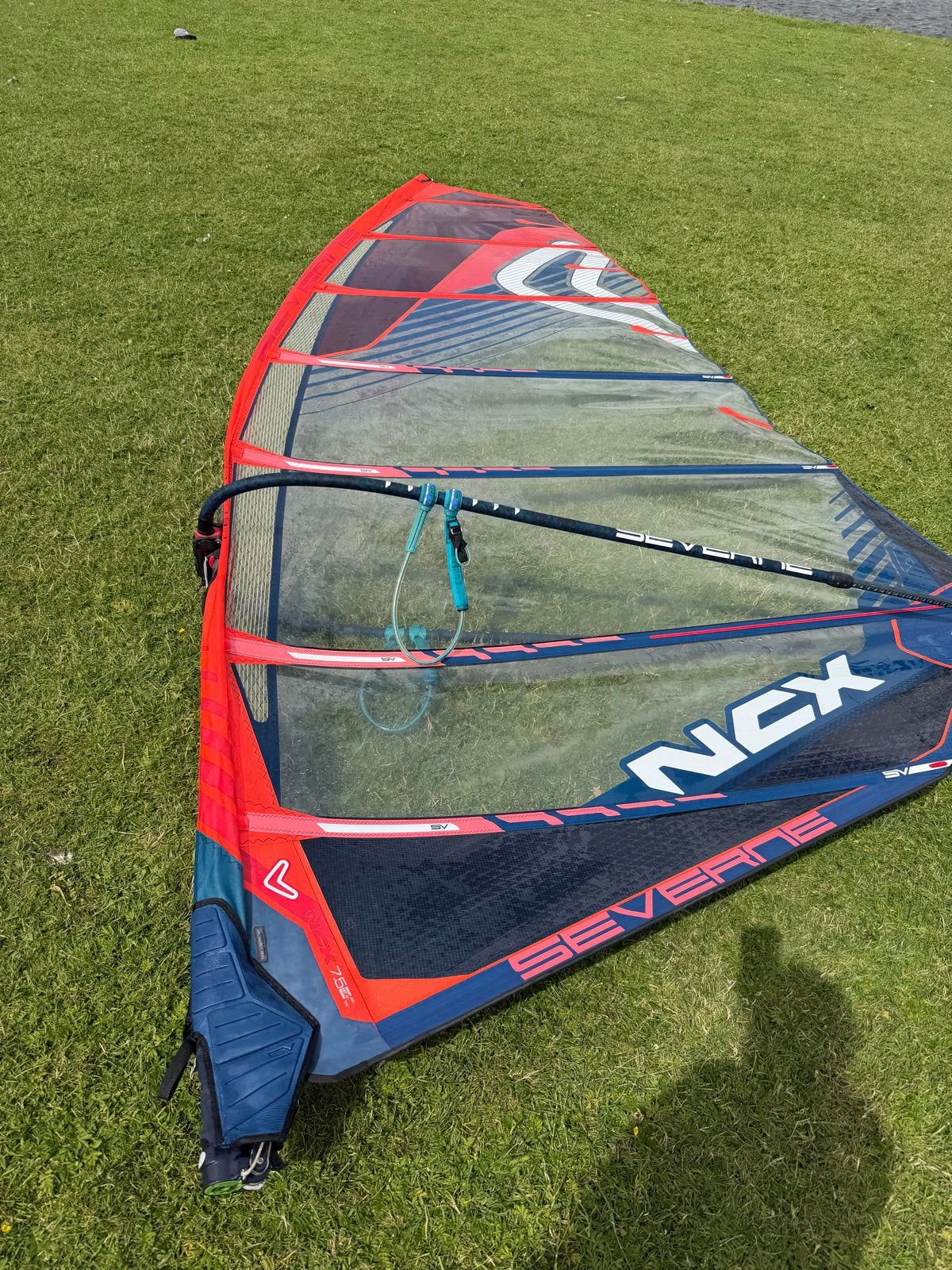Severne NCX 7.5 + Severne Blue mast 460 + Metal giek 160-210, Watersport en Boten, Windsurfen, Ophalen, 6.5 m² tot 8 m², Severne