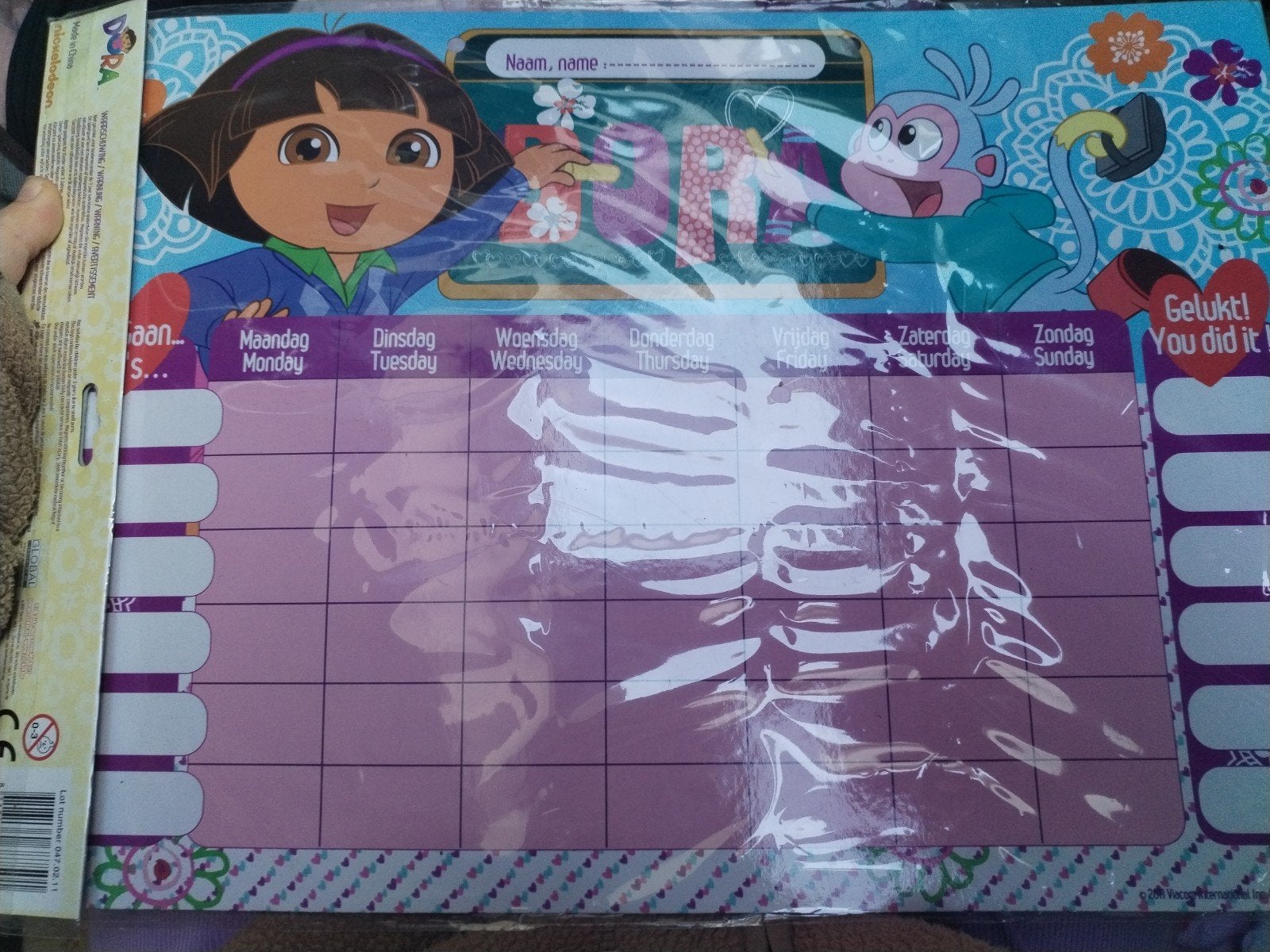 Dora de Explorer beloningskaart met stickers, Ophalen of Verzenden, Nieuw