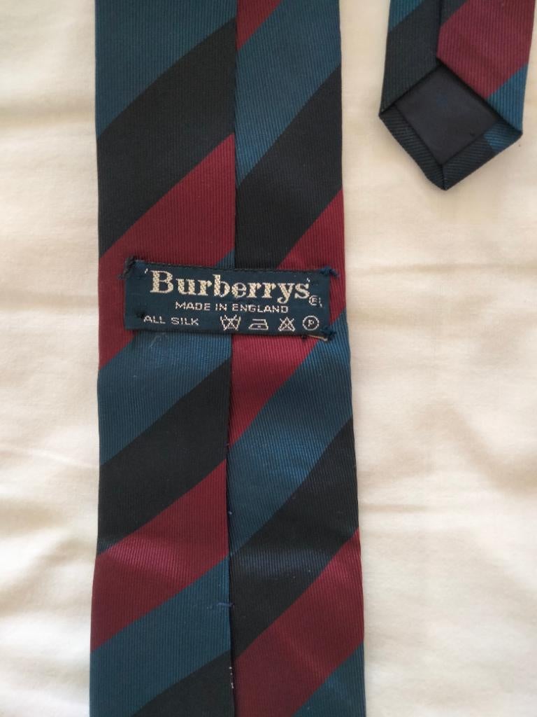 Originele zijden Burberry stropdas, Kleding | Heren, Stropdassen, Ophalen of Verzenden, Zo goed als nieuw, Blauw