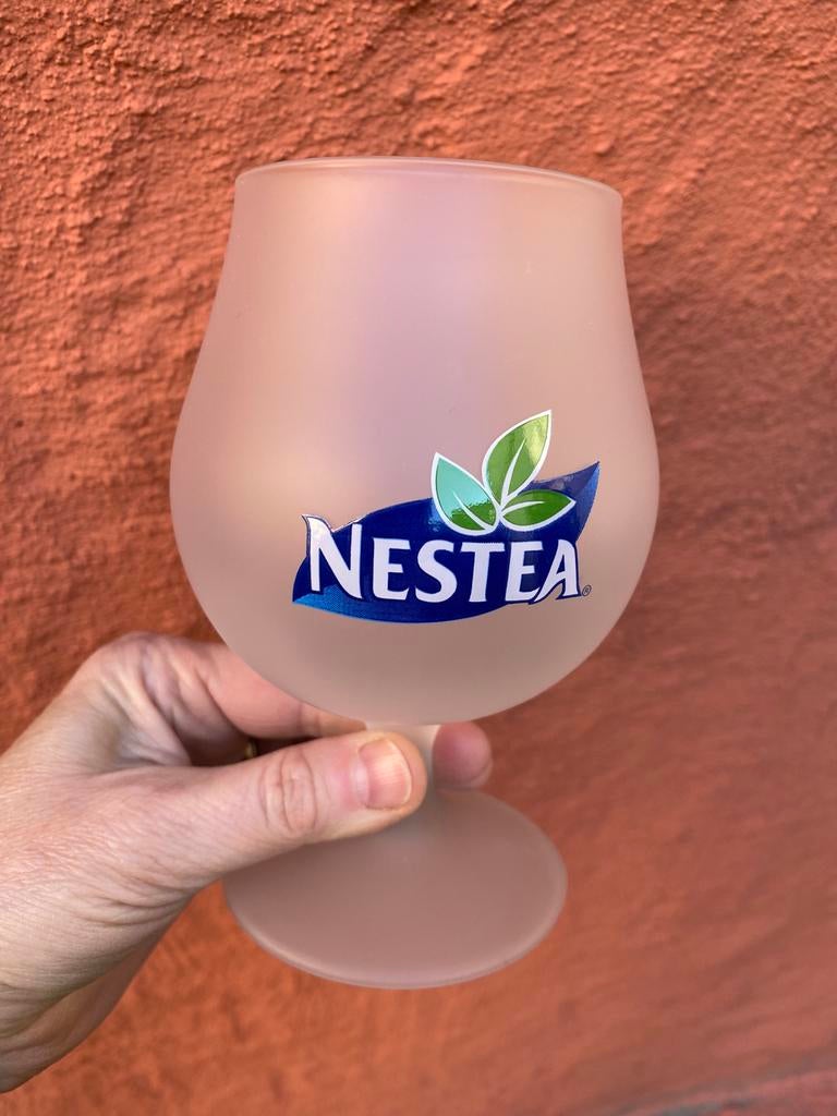 5x Nestea glazen - Perfect voor ijsthee en meer!, Verzamelen, Glas en Borrelglaasjes, Ophalen, Zo goed als nieuw, Frisdrankglas