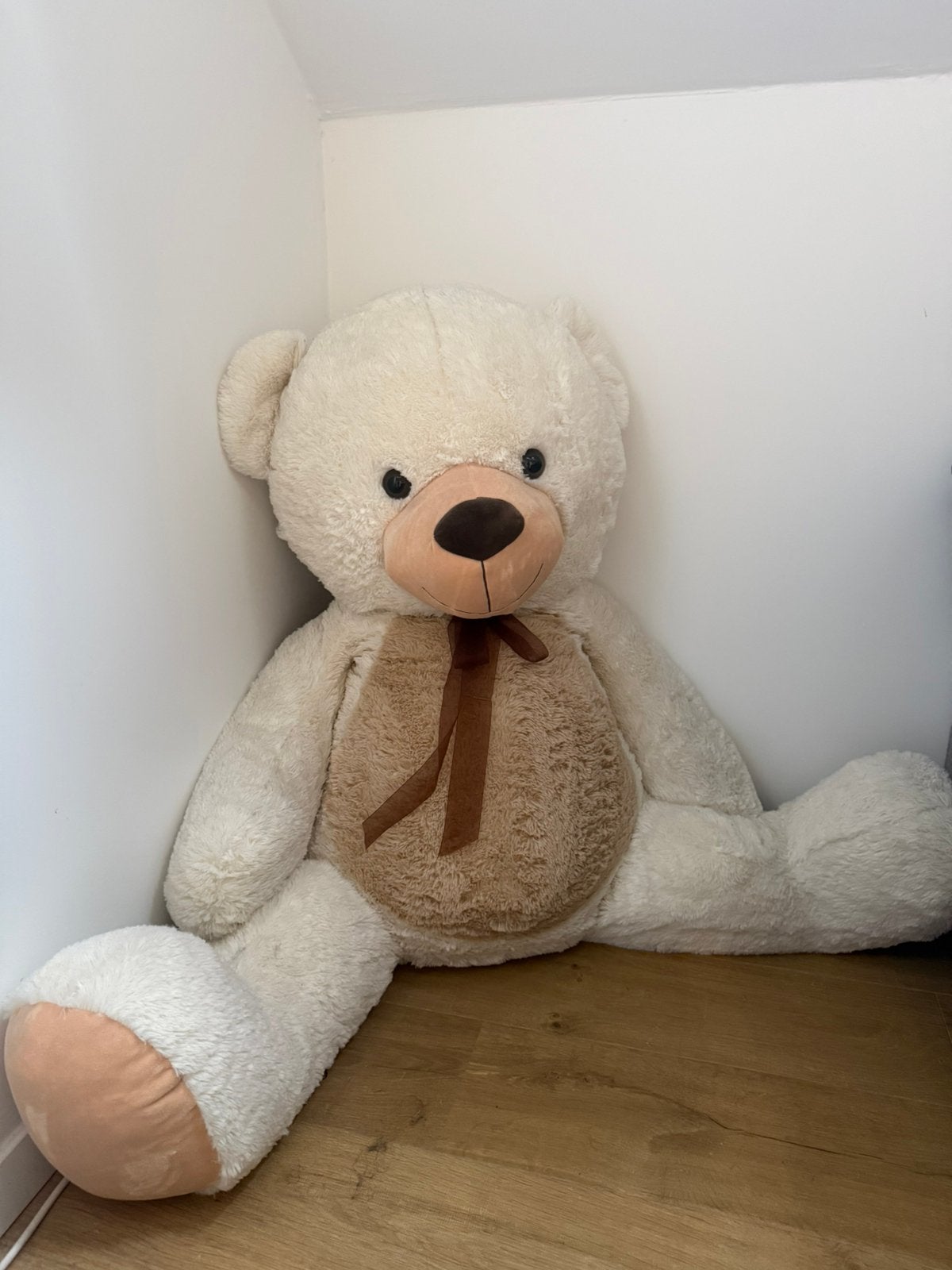 Mega knuffel teddybear, Ophalen, Zo goed als nieuw, Beige, Overige typen