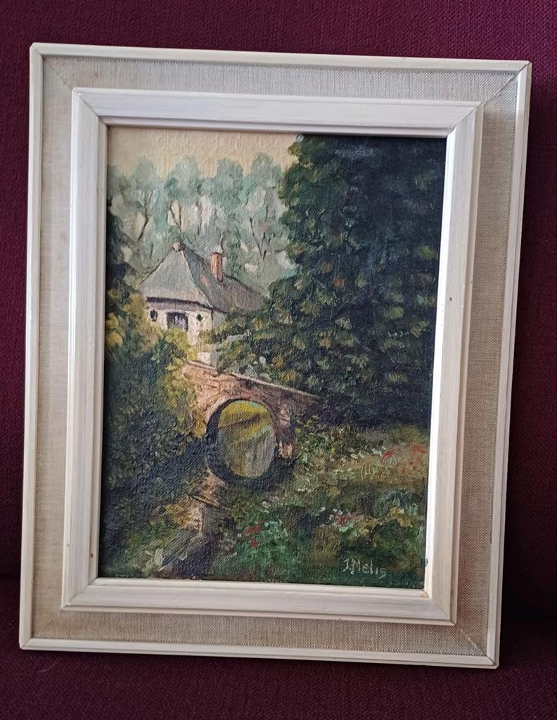 Schilderij van J. Melis 33 cm bij 26 cm, Ophalen