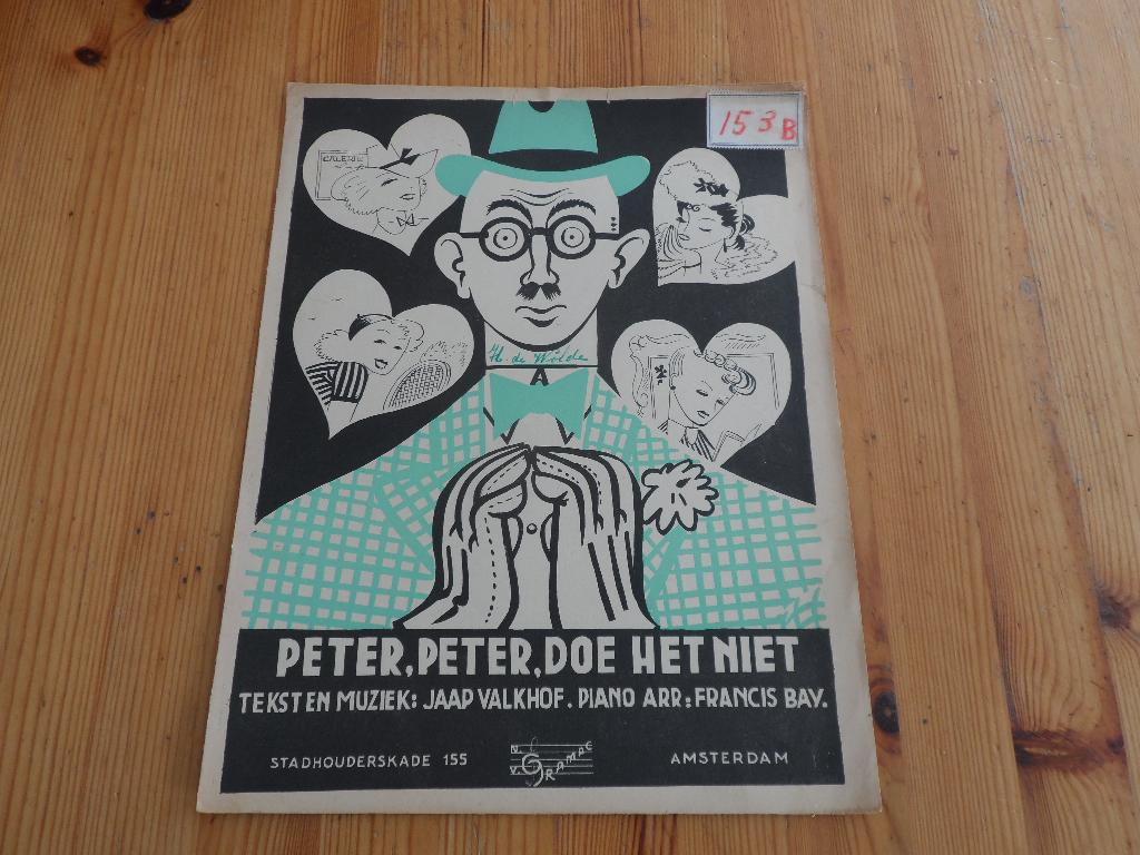 Peter peter doe het niet - jaap valkhoff / francis bay, Gebruikt, Gitaar, Ophalen of Verzenden, Artiest of Componist