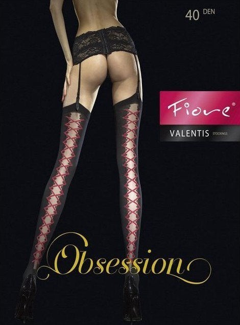 Fiore valentis Jarretelle Kousen, Zwart, 40 Denier, Medium, Kleding | Dames, Stay-up kousen, Fiore, Zwart, Nieuw
