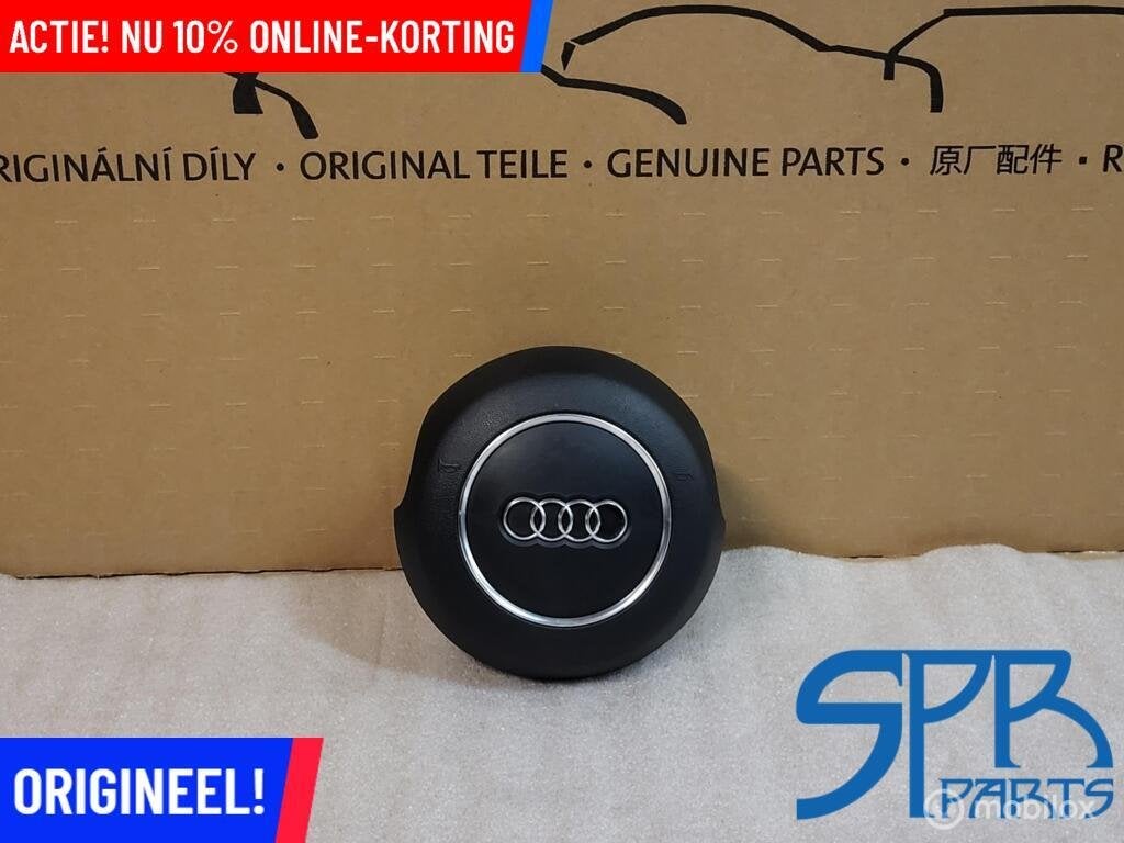 ORIGINELE STUURAIRBAG AUDI A3 8V S3 S-LINE ROND 3-SPAAKS, Audi, Gebruikt, Audi, Ophalen of Verzenden