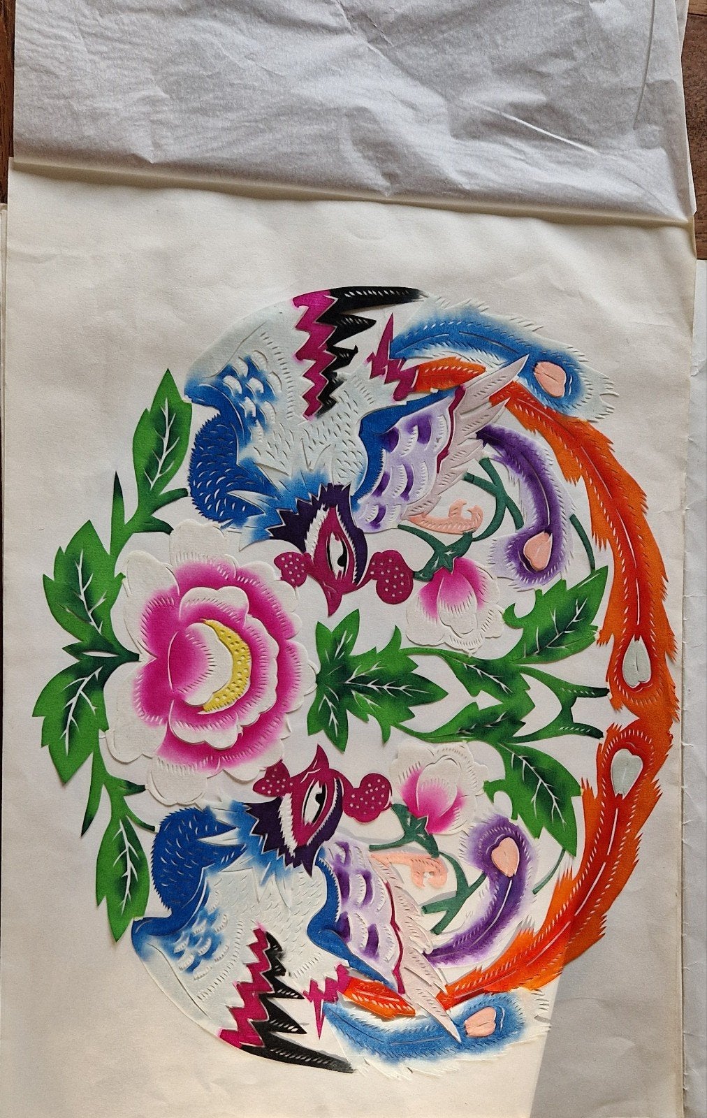 Traditionele Chinese Papiersnedes (Jianzhi) - 4 stuks, Wanddecoratie, Handgemaakt, Ophalen of Verzenden, Papier/karton