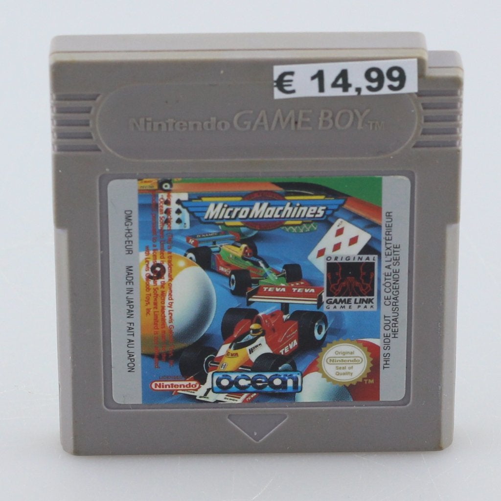 Nintendo Gameboy Micro Machines Losse Cassette, Nintendo, Zo goed als nieuw, Support@nintendo.com, 11-1 Hokotate-cho, Kamitoba, Minami-ku
Kyoto 601-8501
Japan