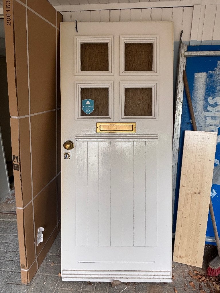 Houten voordeur, Ophalen, Gebruikt, 80 tot 100 cm, Buitendeur