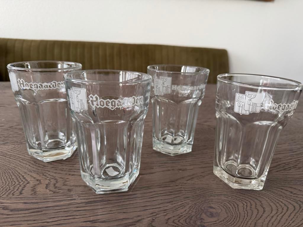 Hoegaarden glazen, set van 4, Ophalen of Verzenden, Zo goed als nieuw