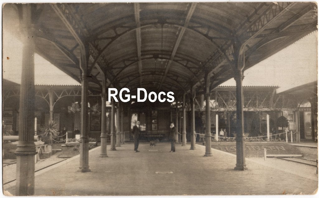 Ansichtkaart Fotokaart Trein Station Vlissingen Perron c1910, Ophalen of Verzenden, Voor 1920, Ongelopen, Zeeland