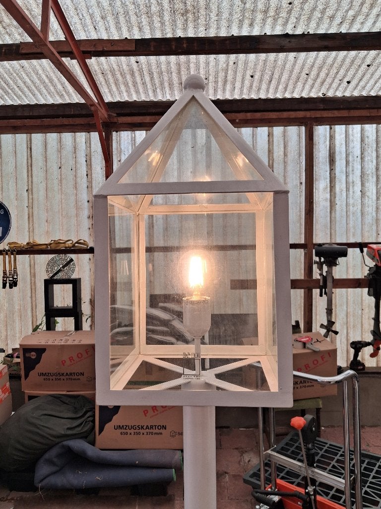 Jan des Bouvrie, staande lamp, vloerlamp, lantaarn., Huis en Inrichting, Lampen | Vloerlampen, Ophalen, Gebruikt, 150 tot 200 cm