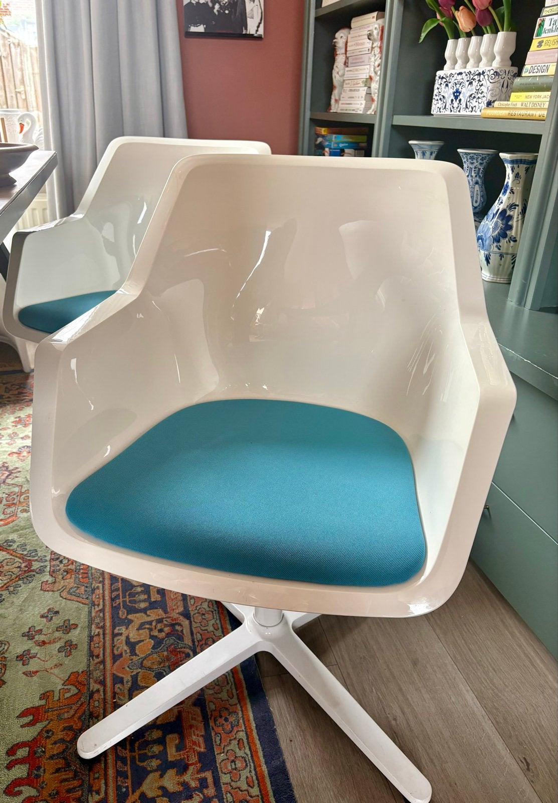 Viasit Repend Stoel, space age design door Martin Ballendat, Ophalen, Kunststof, Twee, Wit
