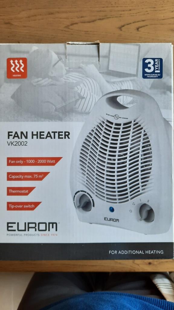 Eurom Fan Heater VK2002, Doe-het-zelf en Verbouw, Verwarming en Radiatoren, Ophalen, Minder dan 60 cm, Kachel, 30 tot 80 cm