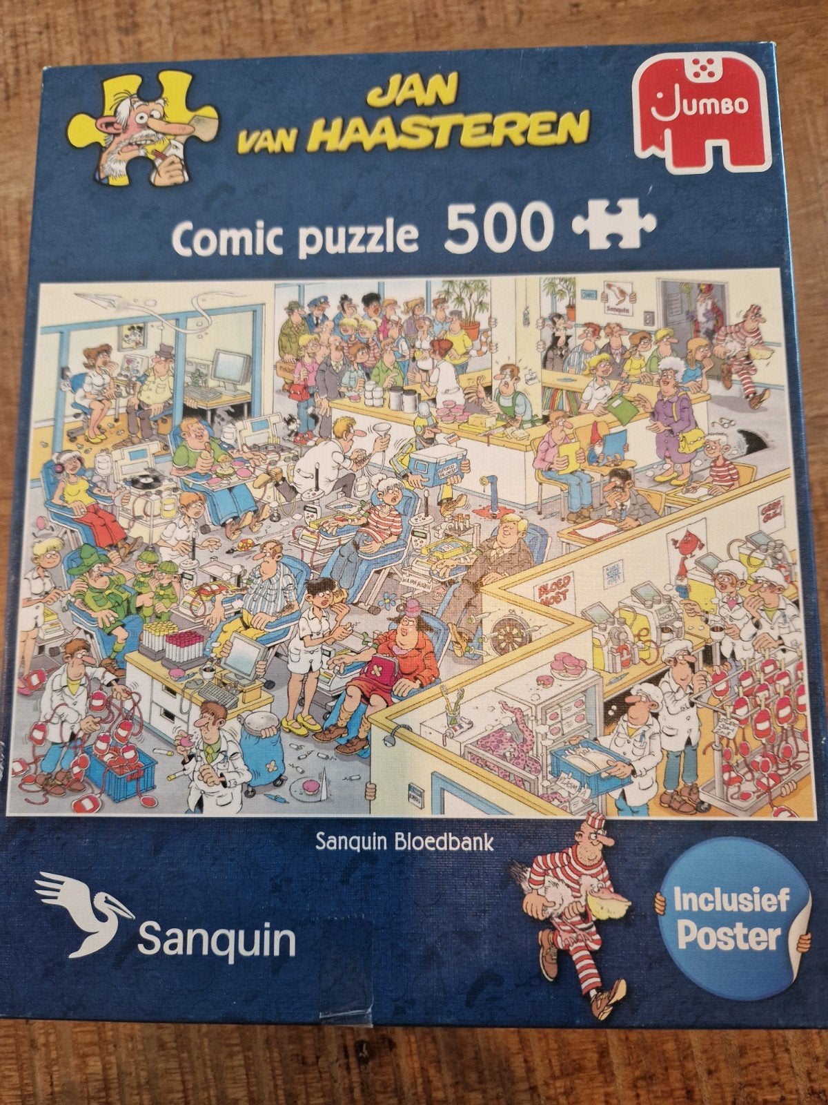 Jan van Haasteren Comic Puzzel 500 stukjes Sanquin Bloedbank, Hobby en Vrije tijd, Denksport en Puzzels, Ophalen