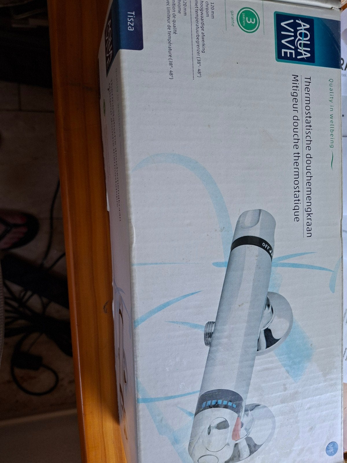 Nieuwe Aqua Vive Thermostatische Douchemengkraan, Ophalen of Verzenden, Nieuw, Chroom, Douche
