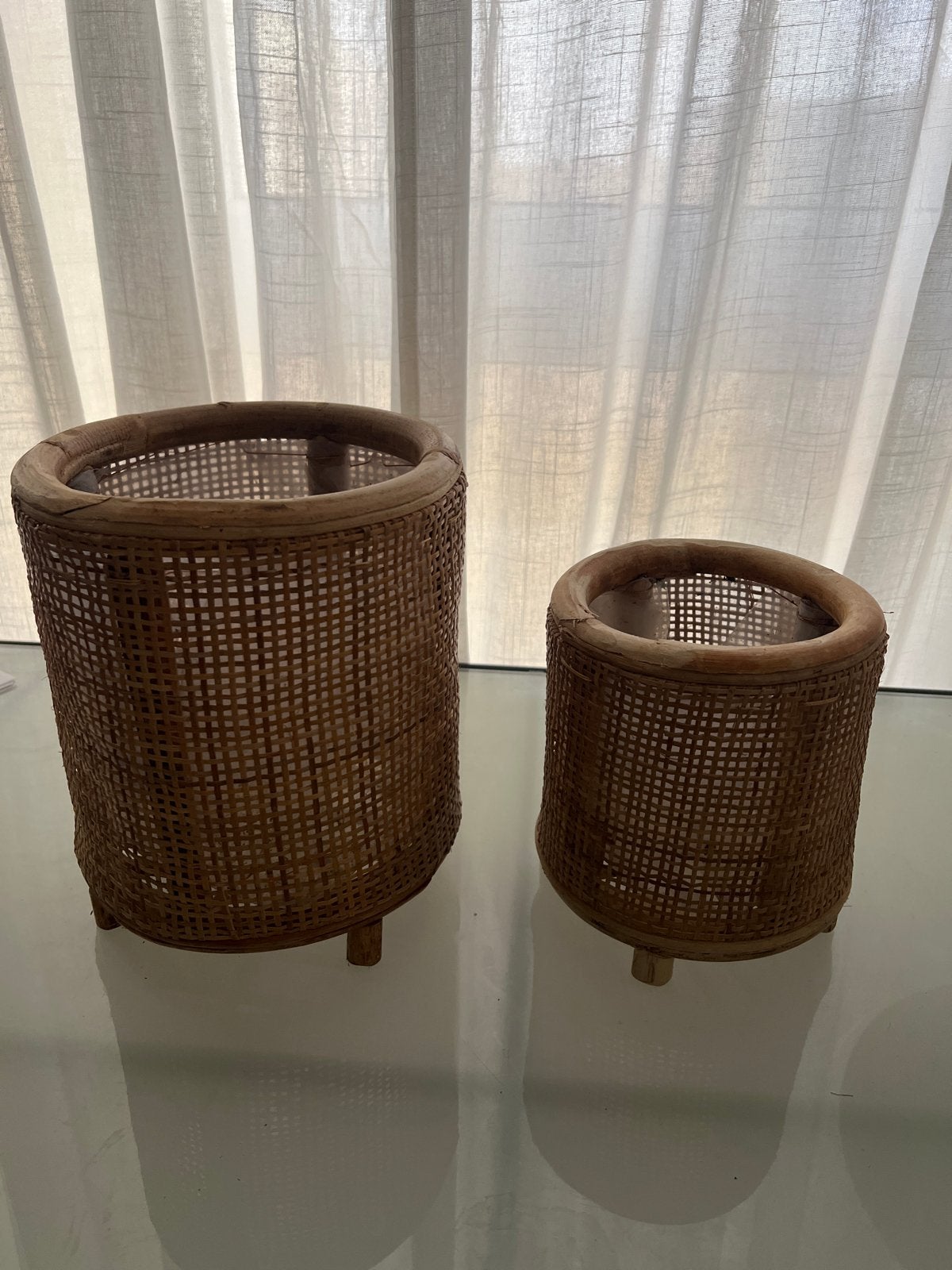 Rotan plantenbakken, Ophalen, Gebruikt, Mand, Rond