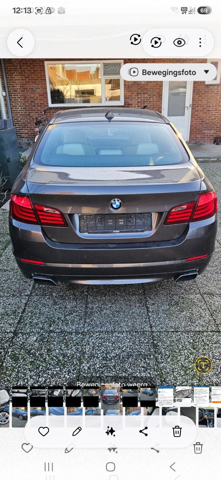 bmw 550i 306kw bj 2011, Auto's, Automaat, Beige, Bruin, Leder