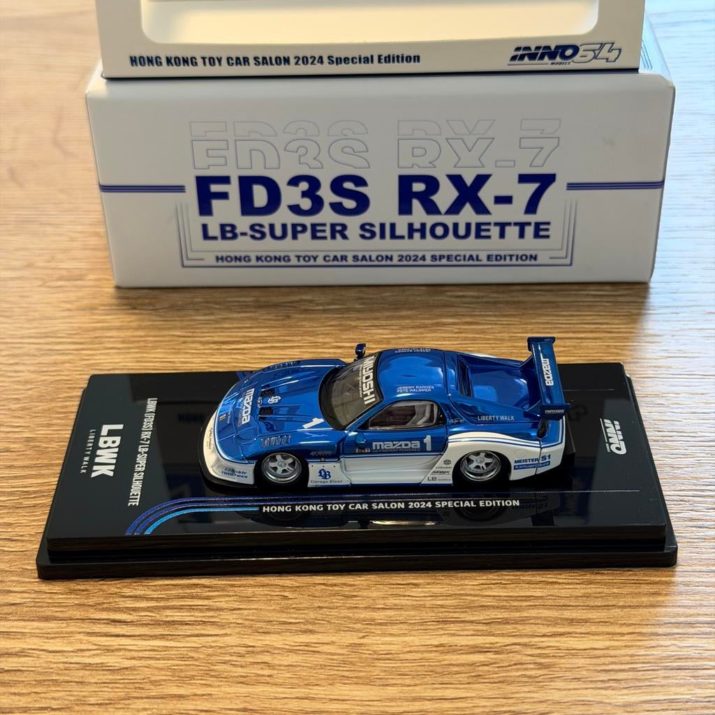 CHASE INNO64 MAZDA RX-7 LBWK SUPER SILHOUETTE 1:64, Ophalen of Verzenden, Nieuw, Auto, Overige merken
