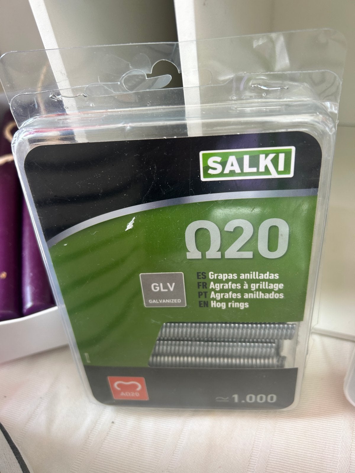 Salki Ω20 Gegalvaniseerde Hog Rings / niet klem/ draadniet, Ophalen of Verzenden, Nieuw, Minder dan 50 mm, Overige typen