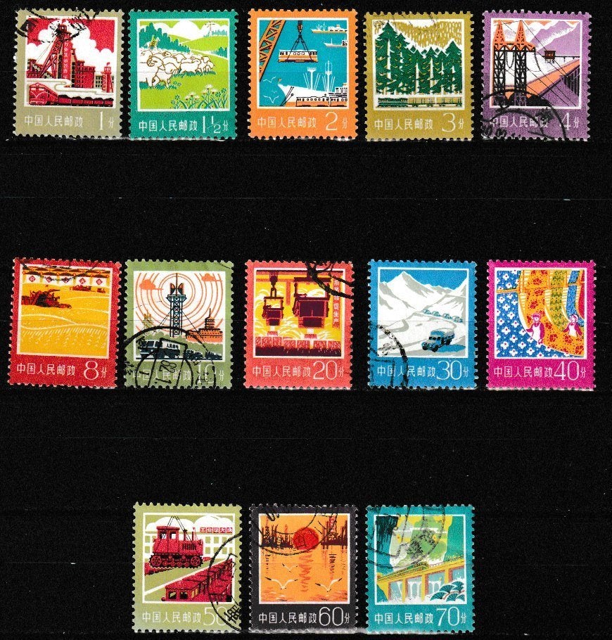 China 1977. Industrieel en Landbouwkundig, Postzegels en Munten, Ophalen of Verzenden, Gestempeld, Oost-Azië