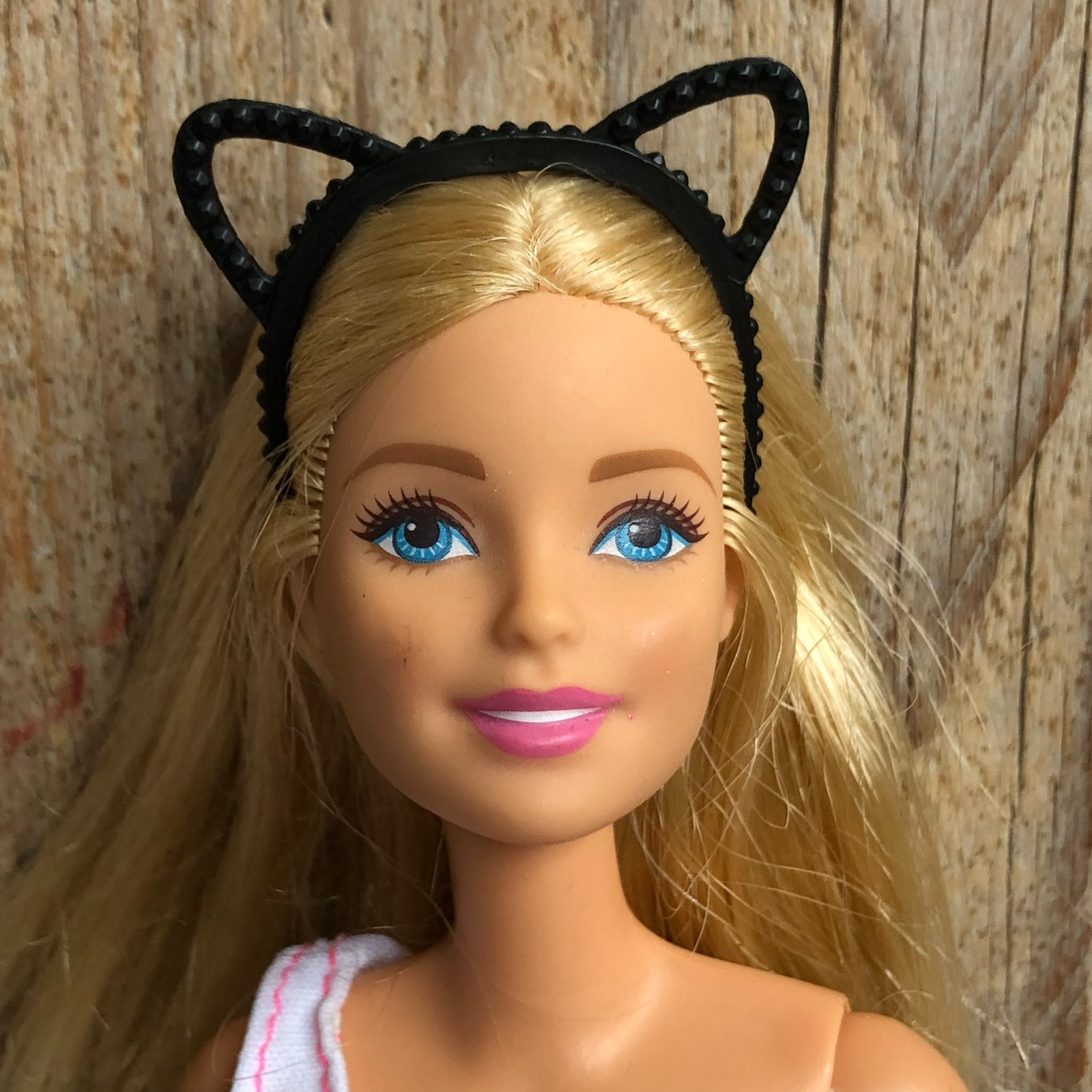 Zwarte katten oor haarband voor Barbie, Ophalen of Verzenden, Zo goed als nieuw, Barbie