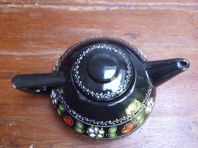 Vintage keramiek theepot, mooi gedecoreerd., Antiek en Kunst, Ophalen of Verzenden