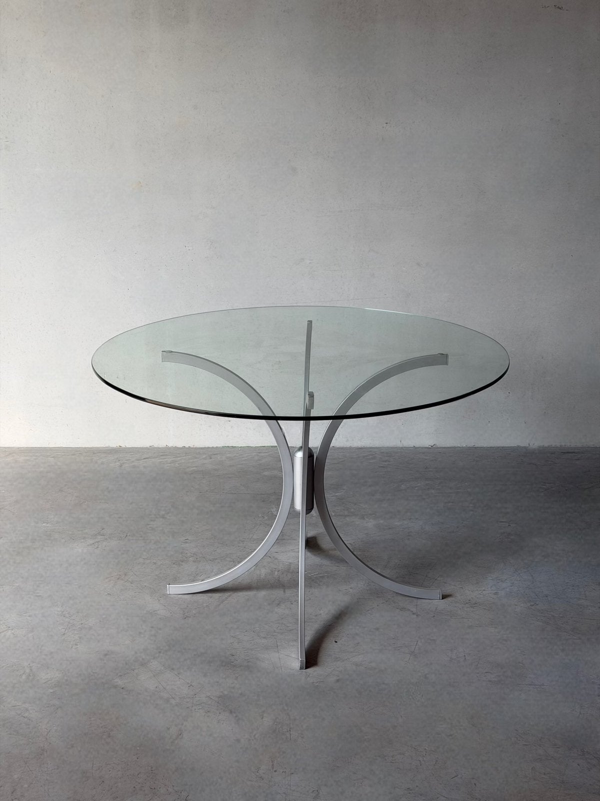 Vintage ronde chroom eettafel, Huis en Inrichting, Tafels | Eettafels, Ophalen, 100 tot 150 cm, Rond, Zo goed als nieuw