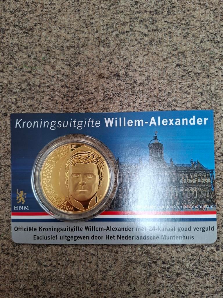 Coincard Kroningsuitgifte Willem-Alexander 2010 (PROOFLIKE), Ophalen of Verzenden, Overige landen, 2 euro, Goud