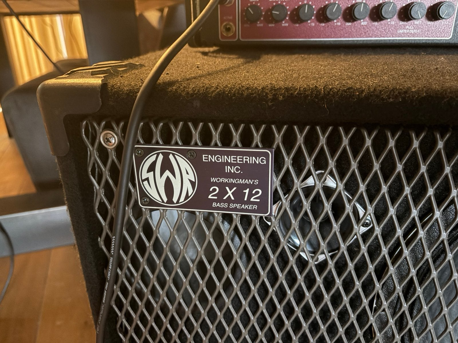 SWR Redhead 350 Bass head + Workingman’s 2x12 caabinet, Ophalen, Gebruikt, Basgitaar, 100 watt of meer