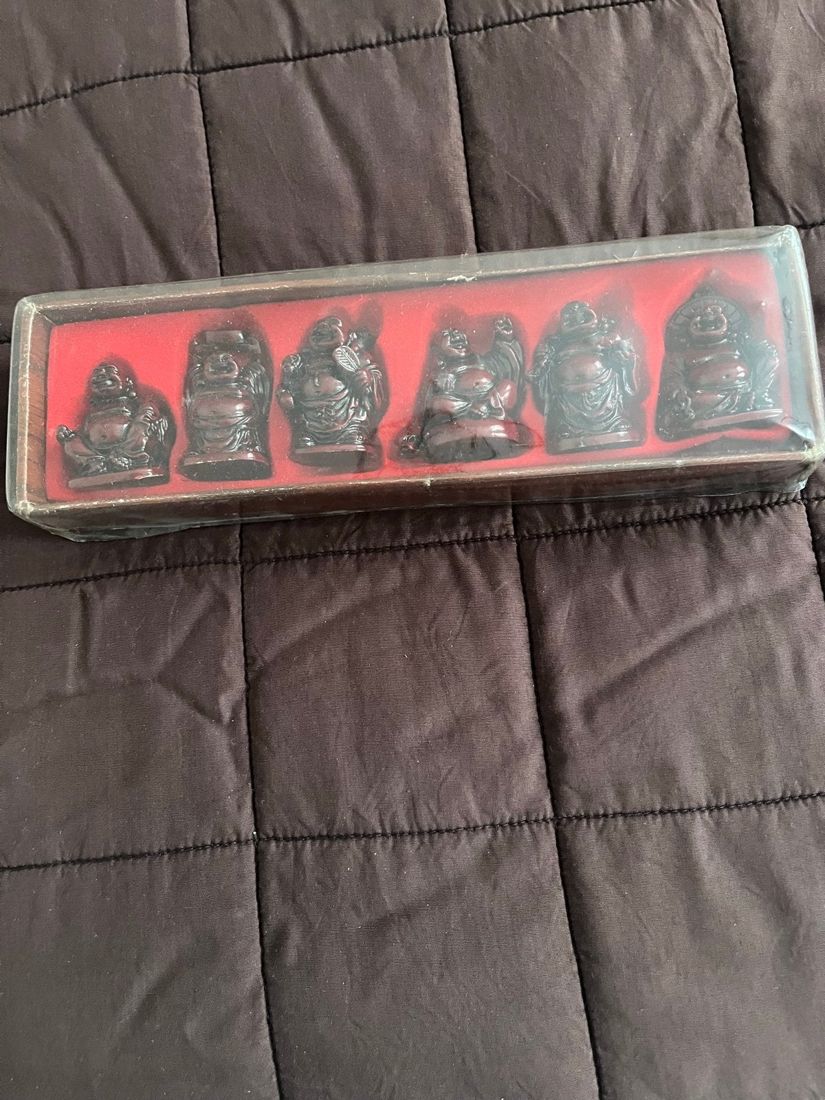 Set van 6 kleine Boeddha beeldjes - Nieuw in verpakking, Rood, Nieuw, Ophalen of Verzenden, Set