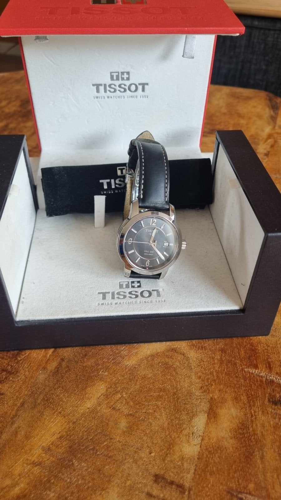 Tissot PRC 200 Herenhorloge - Gebruikt, nieuwe batterij, Overige merken, Leer, Staal, Polshorloge