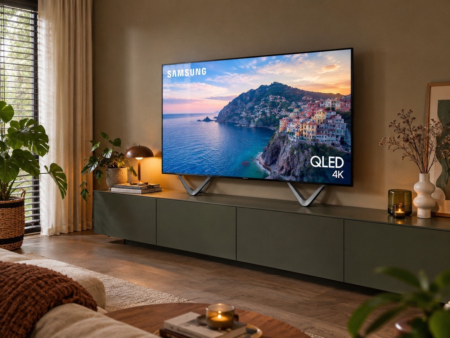 Samsung QLED Q60B 43 inch (108 cm) TV met standaard, Ophalen, QLED, Zo goed als nieuw, Samsung