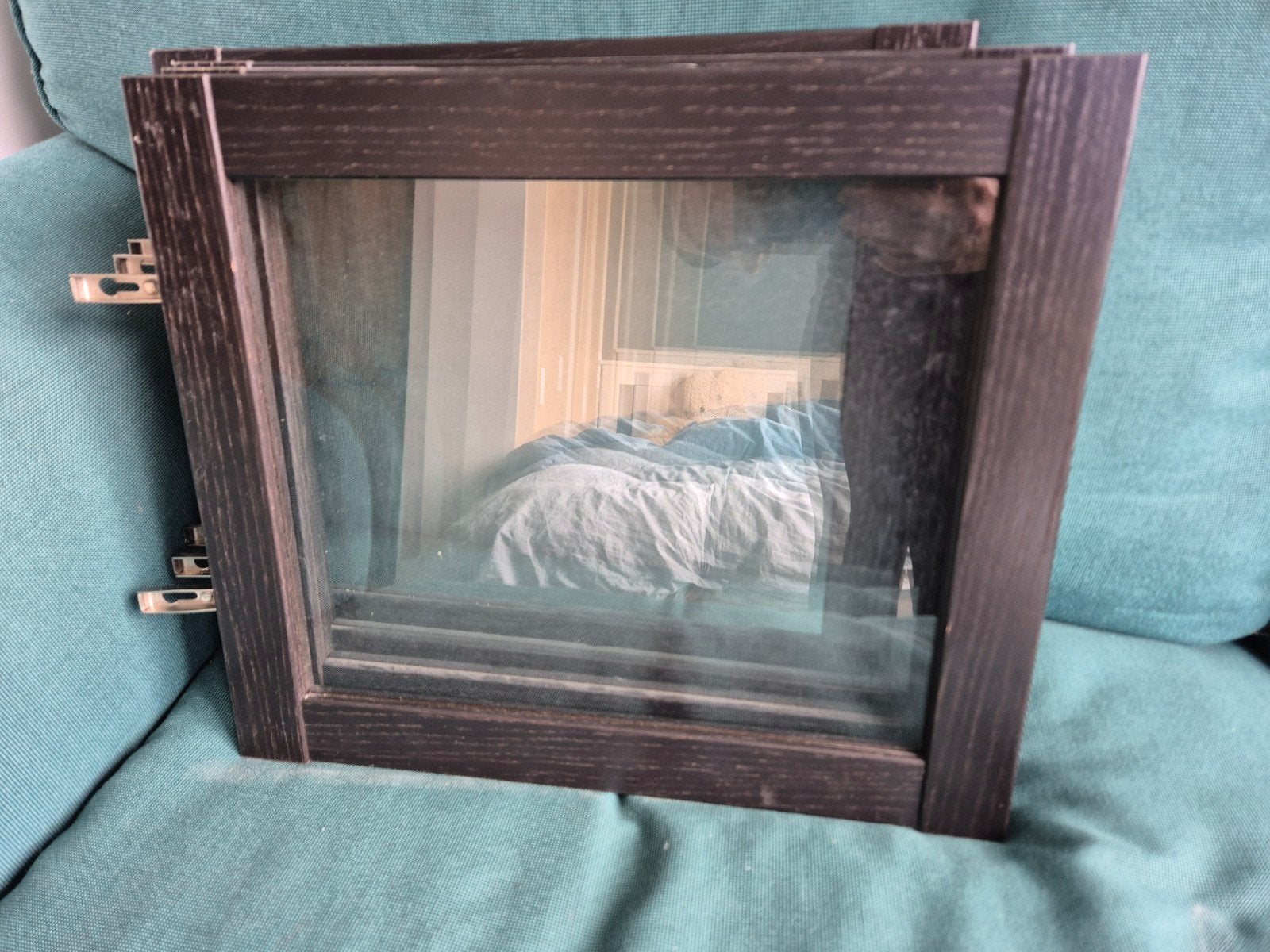 4x IKEA Billy Olsbo deurtjes zwartbruin, Ophalen, Minder dan 50 cm, Gebruikt, Glas