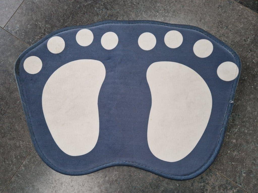 leuke badmat met voetenprint, Ophalen of Verzenden, Zo goed als nieuw, Grijs, Badmat
