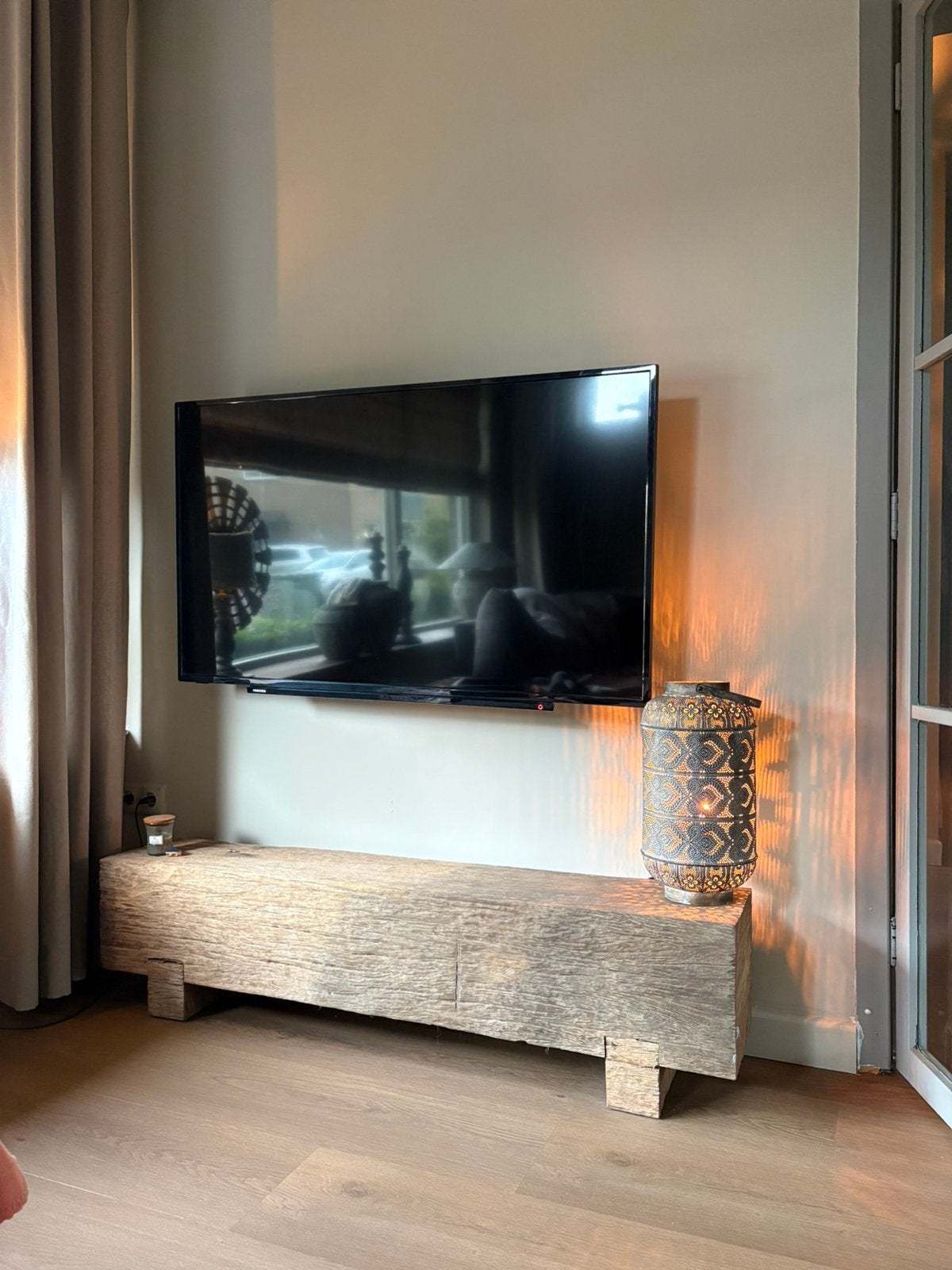 Meerpaal / houten tv-meubel, Ophalen, 100 tot 150 cm, Zo goed als nieuw, Minder dan 100 cm
