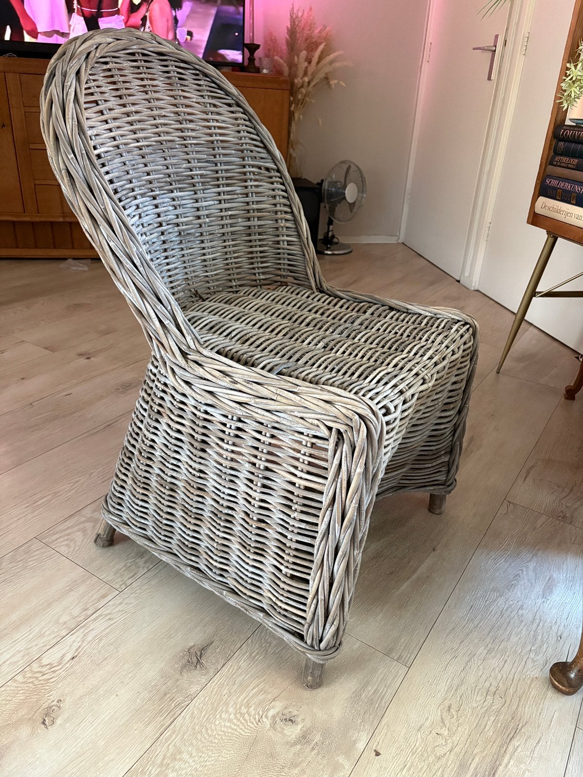2 rotan (tuin)stoelen, Tuin en Terras, Ophalen, Rotan