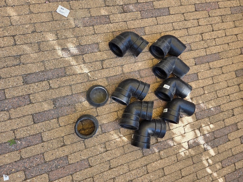 Riool fittingen 90+75 manchet+ lijm Viega Geberit sprongboch, Ophalen, Nieuw, Toilet